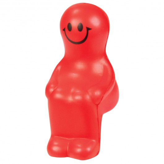 Red Stress Sitting Man